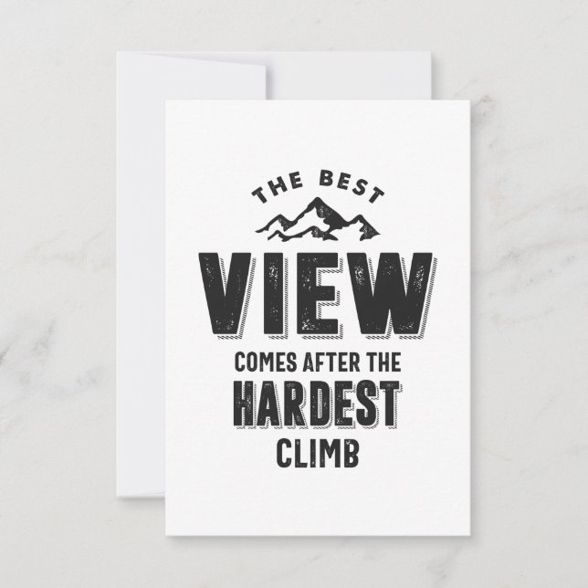 The Best View Comes After The Hardest Climb RSVP Card (Front)