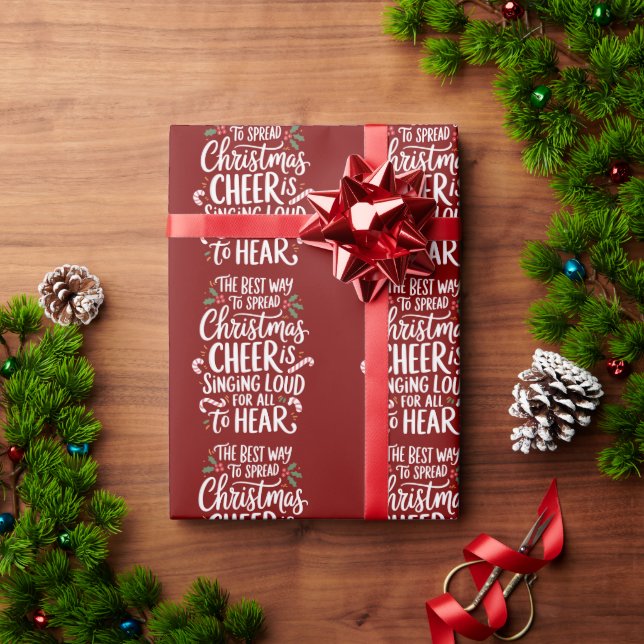 The Best Way To Spread Christmas Cheer Elf Xmas Wrapping Paper (Holiday Gift)