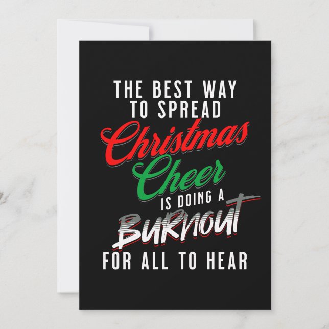 The Best Way To Spread Christmas Cheer Funny Xmas Holiday Card (Front)
