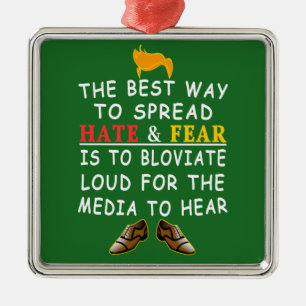 The Best Way to Spread Hate and Funny LOLs Metal Ornament