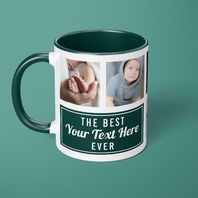 The Best Your Text Here Ever Green Custom Photo Mug (Creator Uploaded)