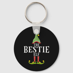 The Bestie Elf Funny Matching Pajama Xmas  Keychain