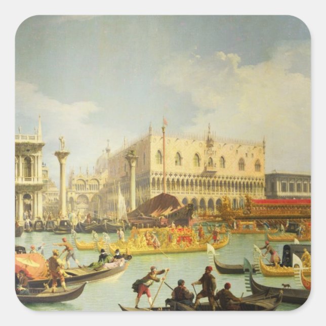 The Betrothal of the Venetian Doge Square Sticker (Front)