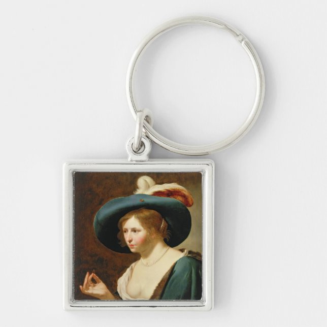 The Betrothal: The Bride, c.1630 Keychain (Front)