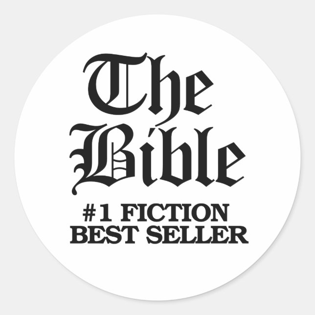 The Bible: #1 Fiction Best Seller Classic Round Sticker (Front)