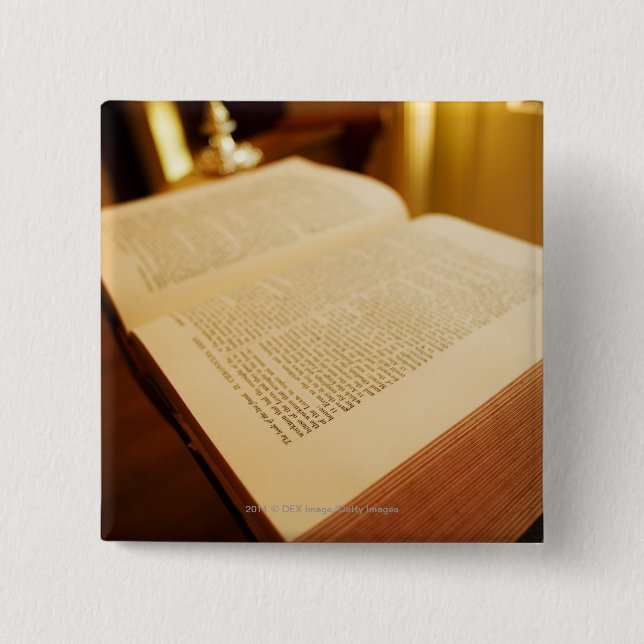 The Bible 2 Inch Square Button (Front)