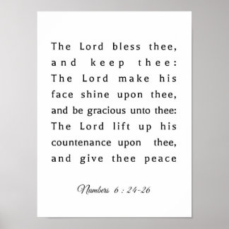 The Biblical Priestly Blessing Poster