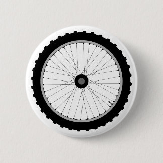 The Bicycle Wheel Badge. 2 Inch Round Button