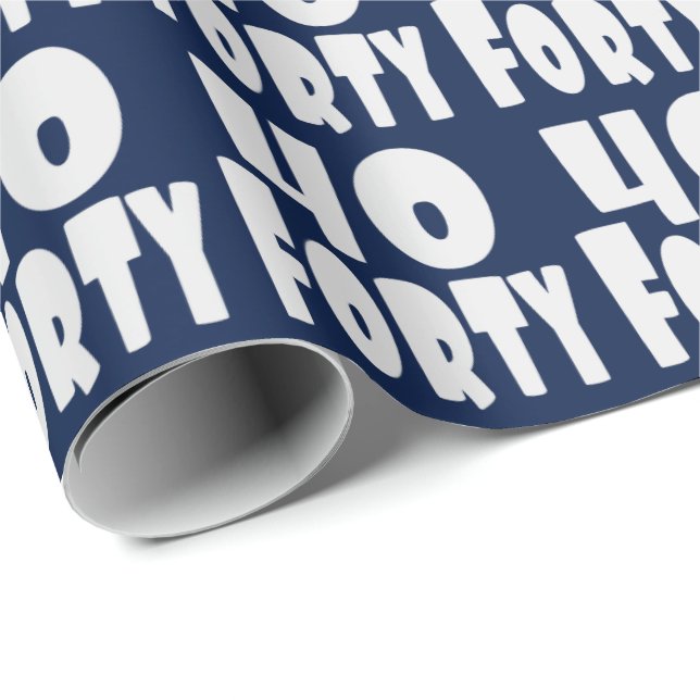 The BIG 40 Fortieth Birthday Wrapping Paper (Roll Corner)