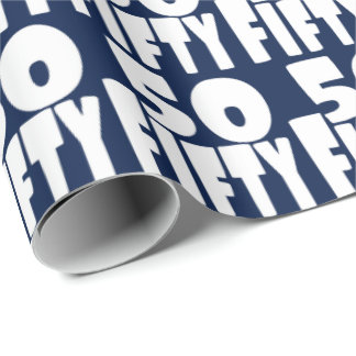 The BIG 50 Fiftieth Birthday Wrapping Paper