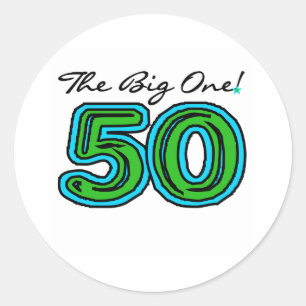 The Big 5-0 Classic Round Sticker