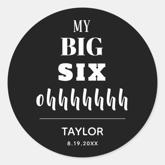 The BIG 60th Birthday Party Favour Classic Round Sticker (Front)