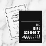 The BIG 80th Birthday Party Invitation<br><div class="desc">Throwing a milestone 80th birthday party? Be sure to send an invitation that will get guests excited for your party. "The BIG EIGHT ohhhhh!" - change to any colour background and age - on the front and personalize your party details on the back.</div>