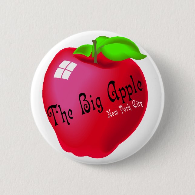 The Big Apple 2 Inch Round Button (Front)
