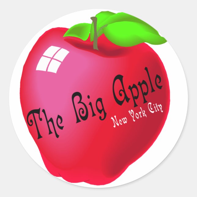The Big Apple Classic Round Sticker (Front)