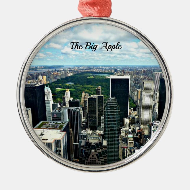 The Big Apple, New York City Metal Ornament (Front)