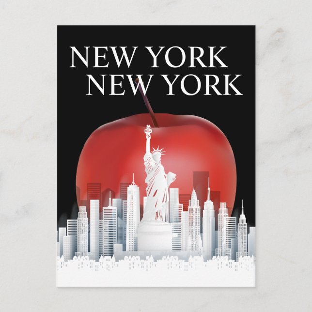 The Big Apple New York City Postcard (Front)