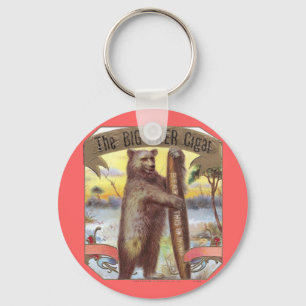 The Big Baer Cigar Label Keychain