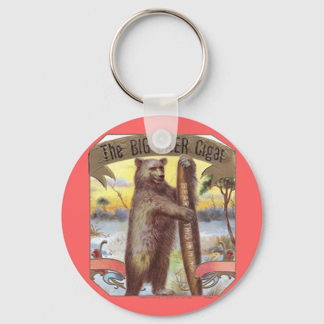 The Big Baer Cigar Label Keychain (Front)