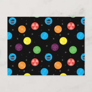 The Big Bang Theory Black Pattern Postcard