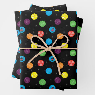The Big Bang Theory Black Pattern Wrapping Paper Sheet