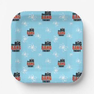 The Big Bang Theory Blue Pattern Paper Plate