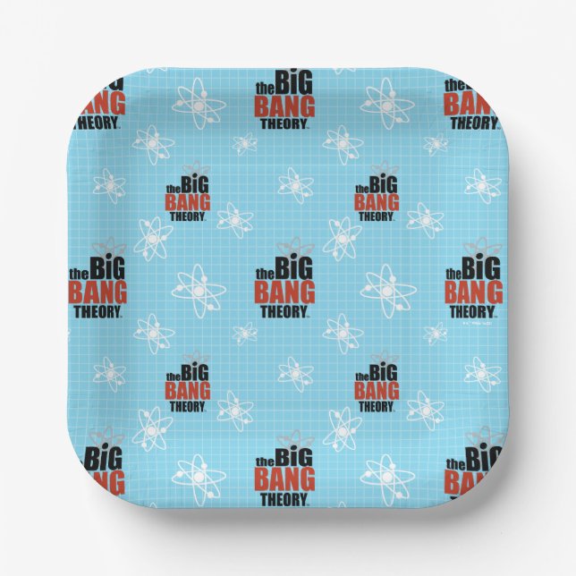 The Big Bang Theory Blue Pattern Paper Plate (Front)