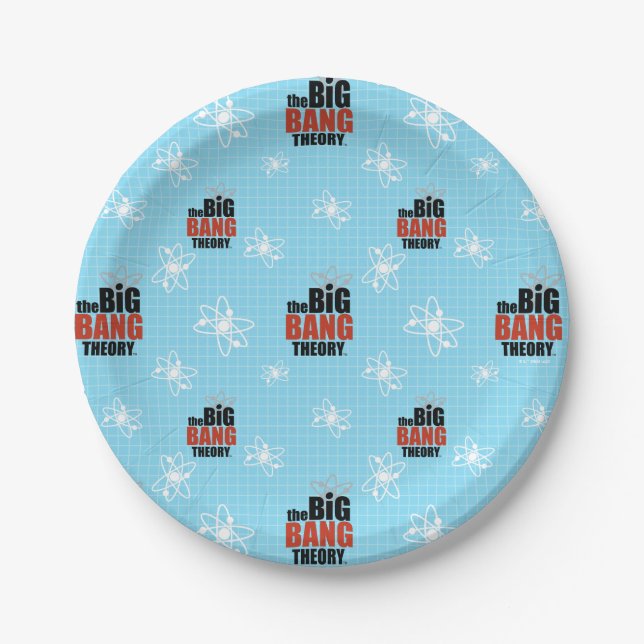 The Big Bang Theory Blue Pattern Paper Plate (Front)