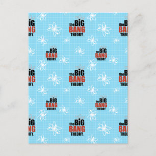 The Big Bang Theory Blue Pattern Postcard