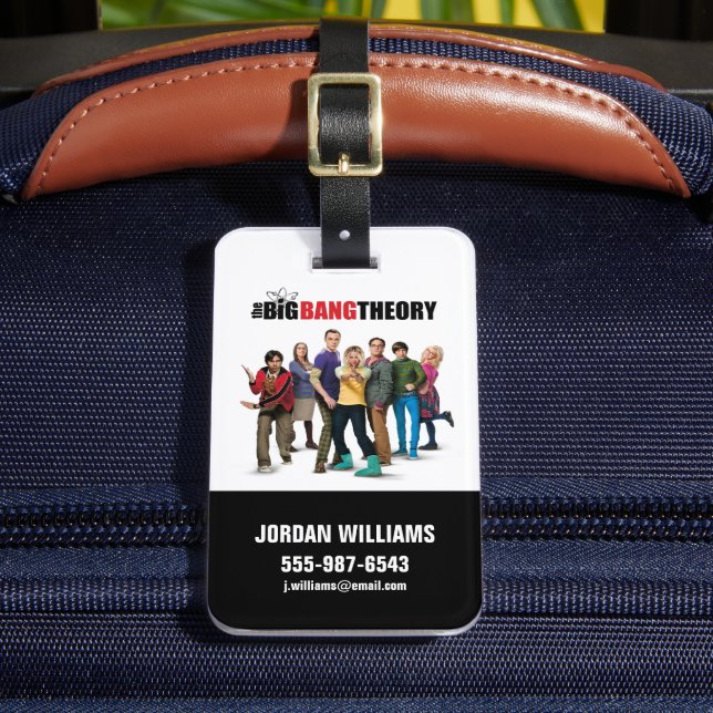 The Big Bang Theory Characters Luggage Tag (Front Insitu 2)