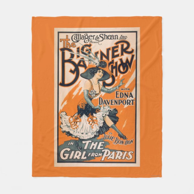 The Big Banner Show "The girl from Paris" Fleece Blanket (Front)