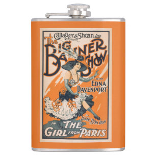 The Big Banner Show "The girl from Paris" Hip Flask