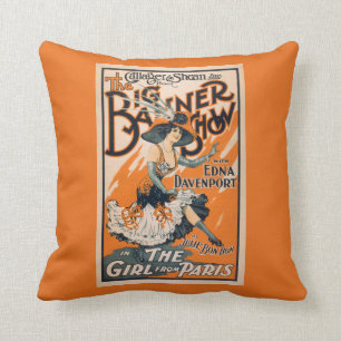 The Big Banner Show "The girl from Paris" Throw Pillow