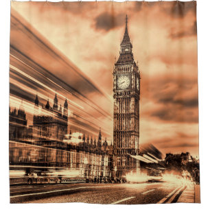 The Big Ben in retro style in London