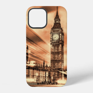 The Big Ben in retro style in London iPhone 12 Case