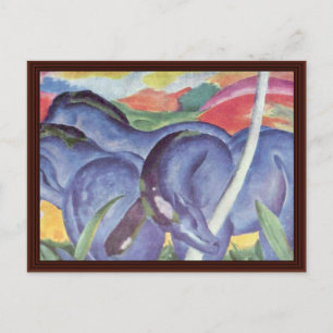 The Big Blue Horse By Marc Franz Postcard
