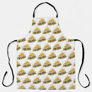 The big cheese yellow pattern apron
