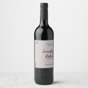 The Big Easy Wedding Wine Label