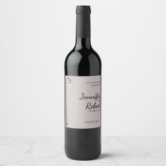 The Big Easy Wedding Wine Label (Front)