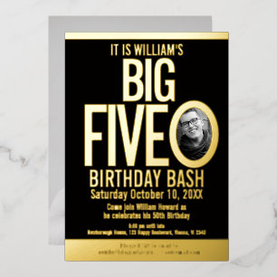 The Big Five 0 50th Birthday graphic photo