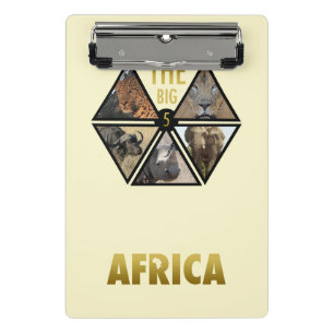 The Big Five Africa Mini Clipboard