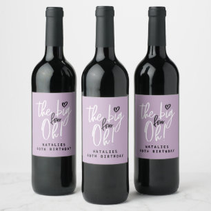 The big four oh! 40th birthday party favour decor wine label
