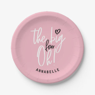 The big four oh! 40th birthday party favour gift paper plate