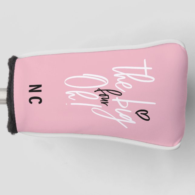 The big four oh! 40th birthday party gift golf hea golf head cover (Front)