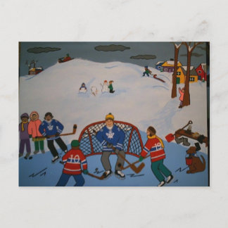 THE BIG GAME HOCKEY POSTCARD