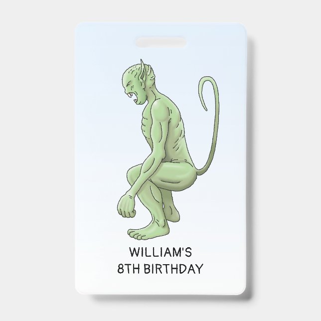 The Big Green Goblin Birthday Badge (Front)