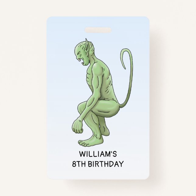 The Big Green Goblin Birthday Badge (Front)
