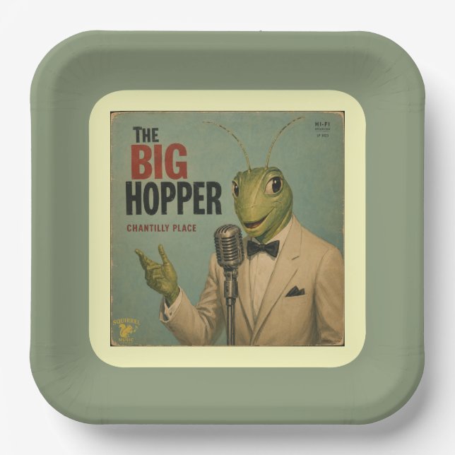 The Big Hopper: a Parody Paper Plate (Front)
