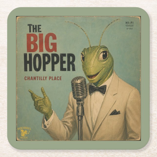 The Big Hopper Album: a Parody Square Paper Coaster (Front)