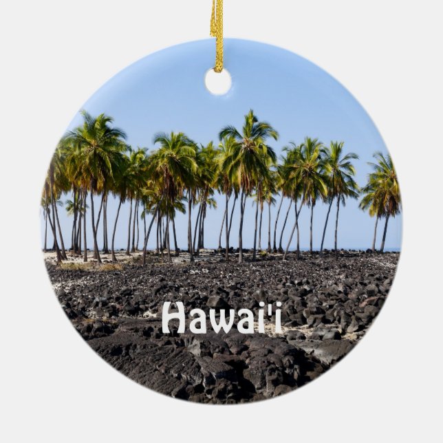 The Big Island Hawaii Holiday Ornament (Back)